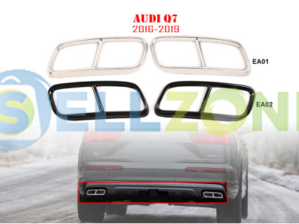 Διπλές μεταλλικές ακροφυσιές εξατμισης με αυτοκόλλητα για AUDI Q7 - EA01/EA02